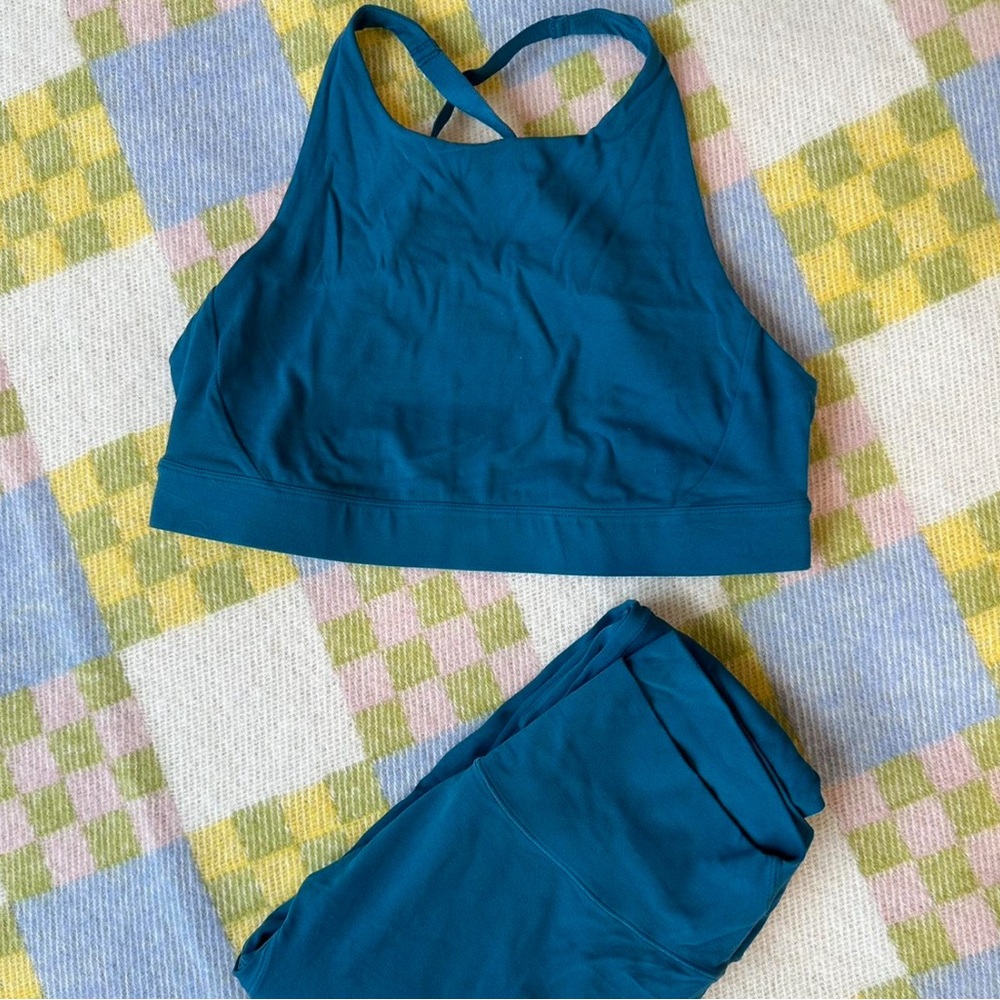 Stori Teal Blue Butter Soft Workout Set